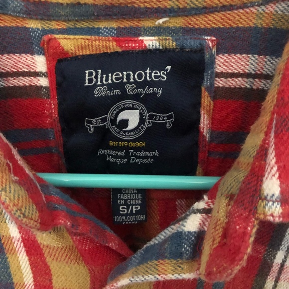 Small Vintage Bluenotes Flannel Shirt - Picture 2 of 4